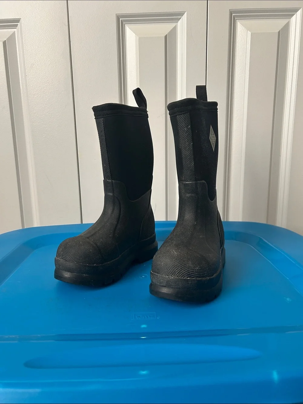 Kids Black Waterproof Rain & Snow Boots with Easy Pull Tabs